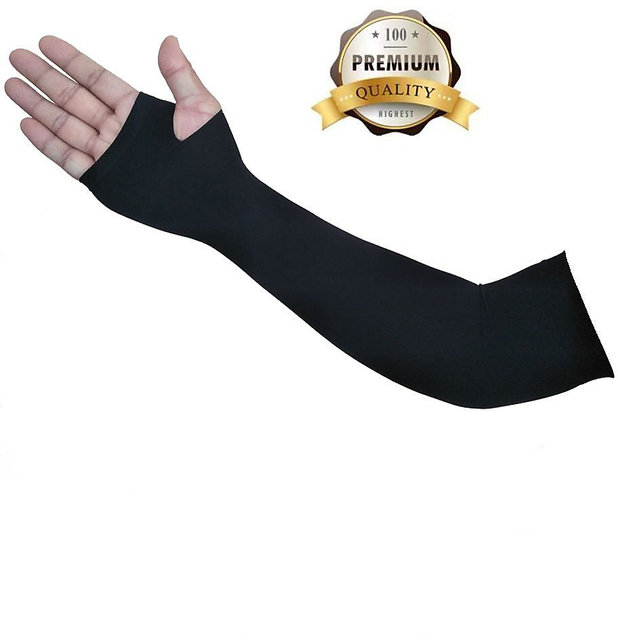 Buy Fingerless Arm Net Sleeve 1 Pair With Thumb Hole for All Sport ...