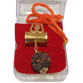 Bhavik  Shiv Shakti Kawach Pendant With Rudraksha