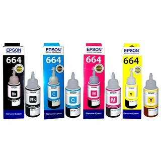 Buy Epson Genuine Ink All Colors (T6641-B,T6642-C,T6643-M,T6644-Y) 100 ...