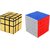 5x5 Gold Mirror Combo Puzzle Magic Rubik Cube 2 Pieces Learning and Brainstorming Game