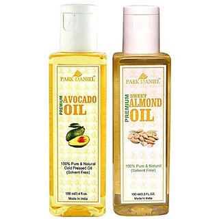 Park Daniel Premium Avocado oil and Sweet Almond oil combo pack of 2 bottles of 100 ml(200 ml)