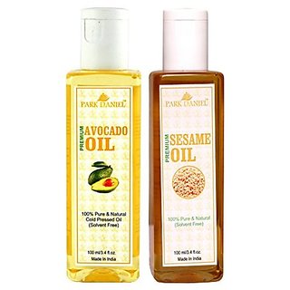 Park Daniel Premium Avocado oil and Sesame oil combo pack of 2 bottles of 100 ml(200 ml)