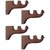 Wooden Double Curtain Brackets,Set of 4
