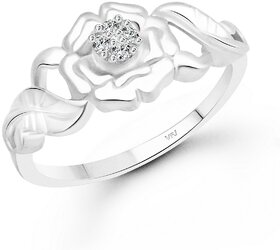 Vighnaharta Silver and Rhodium Plated Alloy Ring for Women and Girls