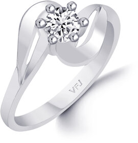 Vighnaharta Silver and Rhodium Plated Ring for Women and Girls