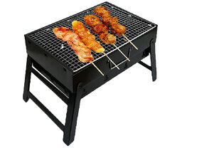 Shopper52 Barbecue Charcoal Grill Folding Portable Lightweight BBQ Tools for Outdoor Cooking Camping Hiking  - BBQSM