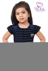 Triki Indigo Strip Girls Top - Size 18 (Age 1 - 2 yrs).