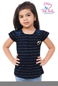 Triki Indigo Strip Girls Top - Size 30 (Age 7 - 8 yrs).