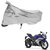 AutoRetail UV Resistant Two Wheeler Polyster Cover for Yamaha YZF-R15 (Mirror Pocket, Silver Color)