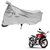 AutoRetail Dust Proof Two Wheeler Polyster Cover for Suzuki Gixxer SF (Mirror Pocket, Grey Color)