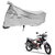 AutoRetail UV Resistant Two Wheeler Polyster Cover for Yamaha SS 125 (Mirror Pocket, Silver Color)