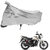 AutoRetail Dust Proof Two Wheeler Polyster Cover for Suzuki Slingshot Plus (Mirror Pocket, Grey Color)