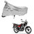 AutoRetail UV Resistant Two Wheeler Polyster Cover for Yamaha YBR 110 (Mirror Pocket, Silver Color)