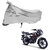 AutoRetail Dust Proof Two Wheeler Polyster Cover for TVS Phoenix (Mirror Pocket, Grey Color)