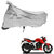 AutoRetail Dust Proof Two Wheeler Polyster Cover for TVS Apache RTR 160 (Mirror Pocket, Grey Color)