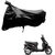 AutoRetail UV Resistant Two Wheeler Polyster Cover for Hero Pleasure (Mirror Pocket, Black Color)