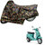 AutoRetail Two Wheeler Polyster Cover for Mahindra Vespa Lx with Sun Protection (Mirror Pocket, Jungle Color)