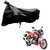 AutoRetail UV Resistant Two Wheeler Polyster Cover for Hero Xtreme (Mirror Pocket, Black Color)