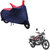 AutoRetail UV Resistant Two Wheeler Polyster Cover for Bajaj V12 (Mirror Pocket, Red and Blue Color)