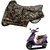 AutoRetail Dust Proof Two Wheeler Polyster Cover for TVS Zest 110 (Mirror Pocket, Jungle Color)