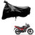 AutoRetail Two Wheeler Polyster Cover for Hero Glamour with Mirror Pocket (Black Color)