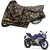 AutoRetail Dust Proof Two Wheeler Polyster Cover for Yamaha YZF-R15 (Mirror Pocket, Jungle Color)