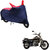 AutoRetail Two Wheeler Polyster Cover for Bajaj Avenger Street 150 DTS-I with Mirror Pocket (Red and Blue Color)