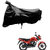AutoRetail Two Wheeler Polyster Cover for Suzuki Hayate with Mirror Pocket (Black Color)