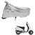 AutoRetail Dust Proof Two Wheeler Polyster Cover for Honda Activa (Mirror Pocket, Silver Color)