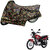 AutoRetail Weather Resistant Two Wheeler Polyster Cover for Yamaha YBR 125 (Mirror Pocket, Jungle Color)