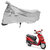 AutoRetail Weather Resistant Two Wheeler Polyster Cover for Hero Duet (Mirror Pocket, Silver Color).