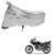AutoRetail Two Wheeler Polyster Cover for Honda CB Unicorn with Sun Protection (Mirror Pocket, Silver Color)