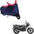 AutoRetail Two Wheeler Polyster Cover for TVS Star City with Mirror Pocket (Red and Blue Color)