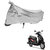 AutoRetail Dust Proof Two Wheeler Polyster Cover for Suzuki Swish 125 Facelift (Mirror Pocket, Silver Color)