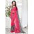 SOFTIEONS E-COMMERCE Sarees Floral Print Pink And Grey  Coloured Georgette Fashion Casual wear Women's Saree/Sari With Blouse Piece.