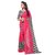 SOFTIEONS E-COMMERCE Sarees Floral Print Pink And Grey  Coloured Georgette Fashion Casual wear Women's Saree/Sari With Blouse Piece.
