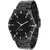 HRV Full Metal CutGlass Black Fancy Boy And Men Watch
