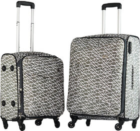 Timus Indigo Spinner Beige 4 Wheel Strolley Suitcase For Travel Set of 2 Expandable  Cabin and Check-in Luggage - 24 inch (Beige)