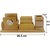 Gkart 3 Compartments Wooden Pen, Mobile Holder  Tea Coaster  (Wooden)
