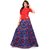 Saadhvi Orange And Red Satin Printed Lehenga Choli