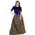 Saadhvi Navy Blue Bangalore Satin Silk Floral Print Lehengha Choli