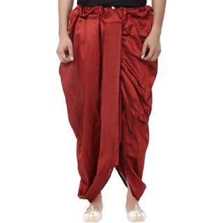 DISONE Red Silk dhoti for Men