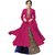 Saadhvi Pink Cotton Semi Stitched Embroidered Salwar Suit