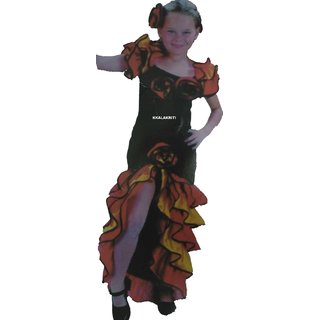 SPANISH GIRL/RUMBA GIRL COSTUME FANCY DRESS FOR KIDS