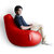 Style Homez Premium Leatherette XXL Bean Bag Gaming Chair Red Color, Cover Only