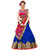 Saadhvi Blue Bangalore Silk Plain Semi-Stitched Lehenga Choli