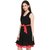 Saadhvi Black and Red Georgette Semi Stitched Plain Western Wear Dress