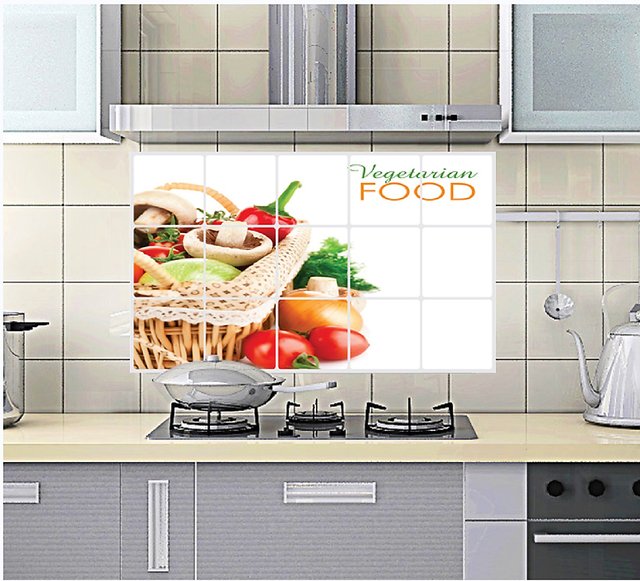 Buy Removable Kitchen Oil Proof Decal Sticker Heat-Resistant Waterproof ...