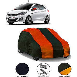 QualityBeast Extreme Car Body Cover for Tata Tiago (OrangeBlack)