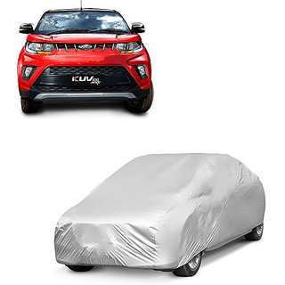 QualityBeast Extreme Car Body Cover for Mahindra Kuv100 (Silver)
